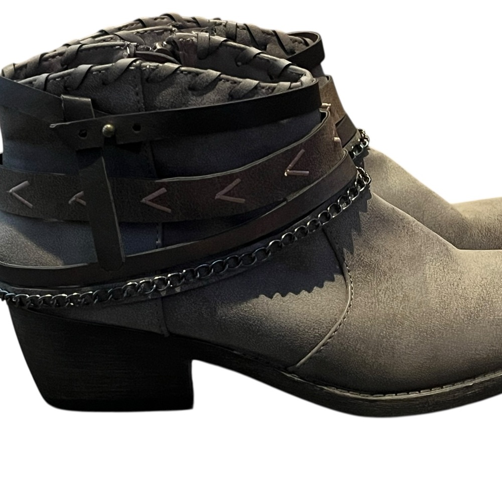 Gray Ankle Boots - Picture 11 of 12